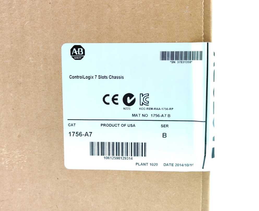 AB 1756-A7 Ser. B ControlLogix 7 Slots Chassis