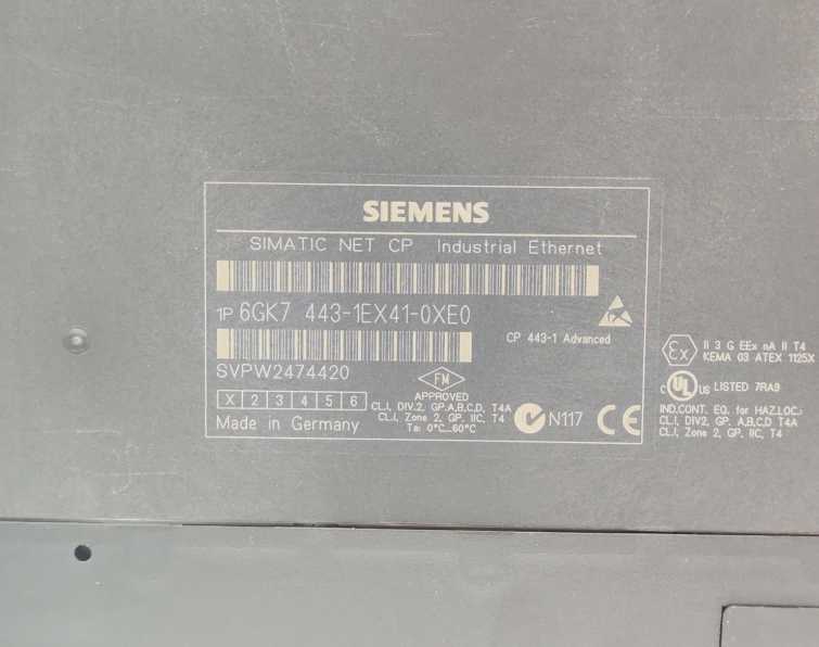 Siemens 6GK7443-1EX41-0XE0 Communications Processor CP 443-1