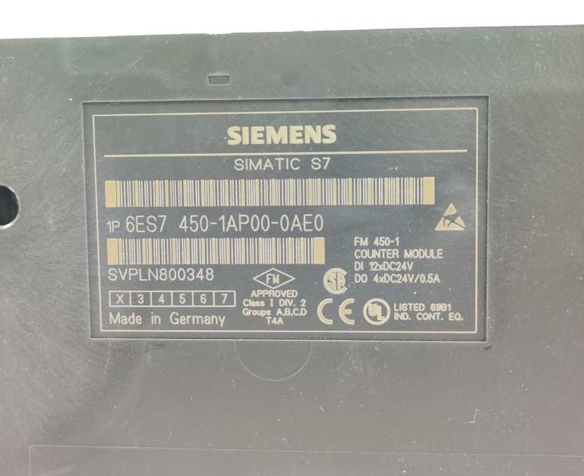 Siemens 6ES7450-1AP00-0AE0 Counter Module FM 450-1 E.03