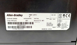 AB 1756-PA72/C Ser. C ; Cat. Rev.C01 Power Supply