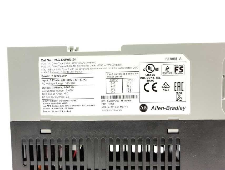 AB 25C-D6P0N104 Ser. A ;  FRN. 1.006 ; PowerFlex 527