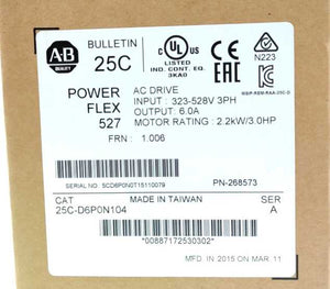 AB 25C-D6P0N104 Ser. A ;  FRN. 1.006 ; PowerFlex 527