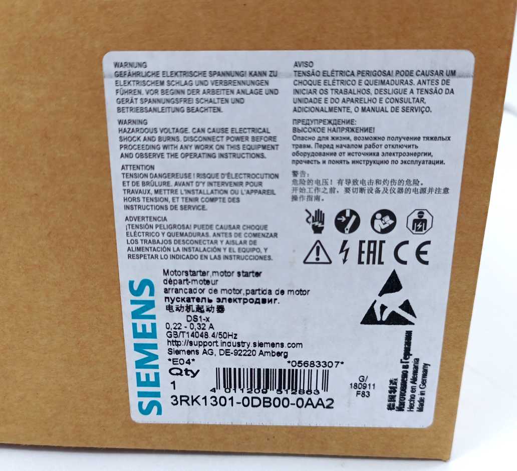 Siemens 3RK1301-0DB00-0AA2 DS1-X for ET 200S Standard DOL Starter