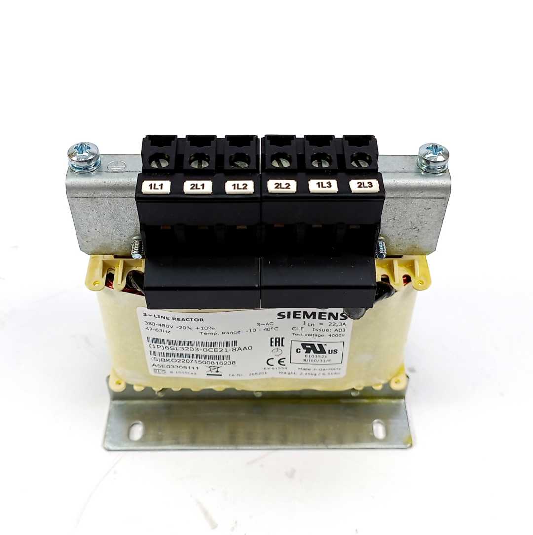 Siemens 6SL3203-0CE21-8AA0 SINAMICS 3- Line Reactor