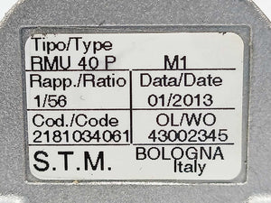 S.T.M. 2181034061 RMU 40 P Gear Reducer 56:1