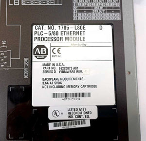 AB 1785-L80E Ser. D ;  PLC-5/80 Ethernet Processor Module