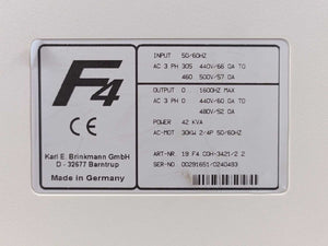 KEB COMBIVERT 19.F4.COH-3421/2.2 3 PH, 30 KW, 42 KVA, 440 V