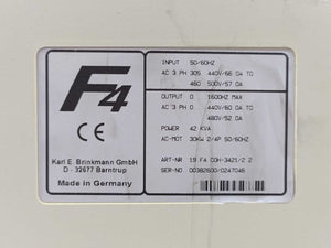 KEB COMBIVERT 19.F4.COH-3421/2.2 3 PH, 30 KW, 42 KVA, 440 V