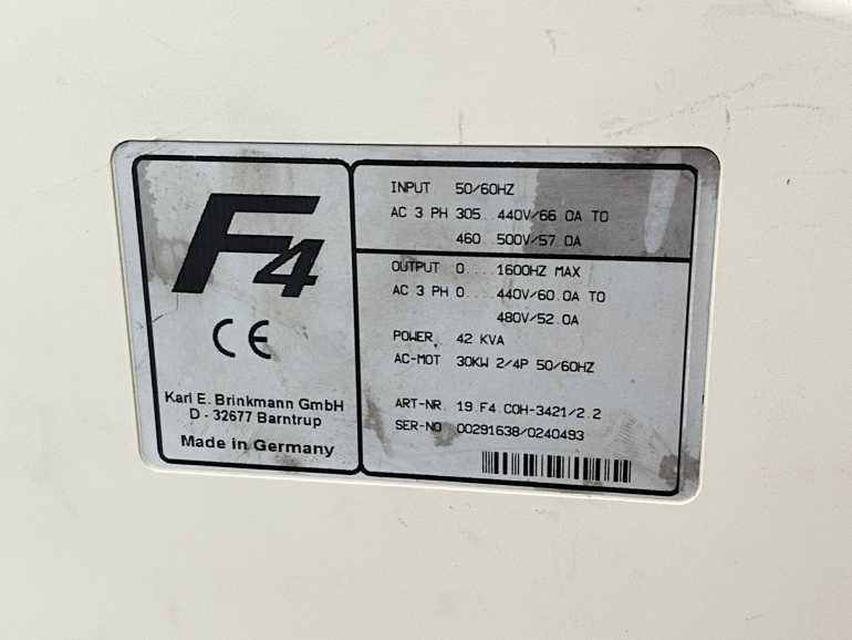 KEB COMBIVERT 19.F4.COH-3421/2.2 3PH, 30KW, 42KVA, 440V, Missing Control Board