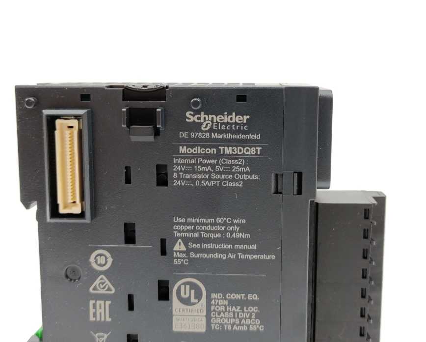 Schneider Electric TM3DQ8T Modicon TM3, 8 outputs transistor PNP,