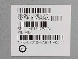 CISCO 68-2675-08 B0+ N7K-C7010-FAB-1 Nexus 7000 46Gbps Switch Fabric Module
