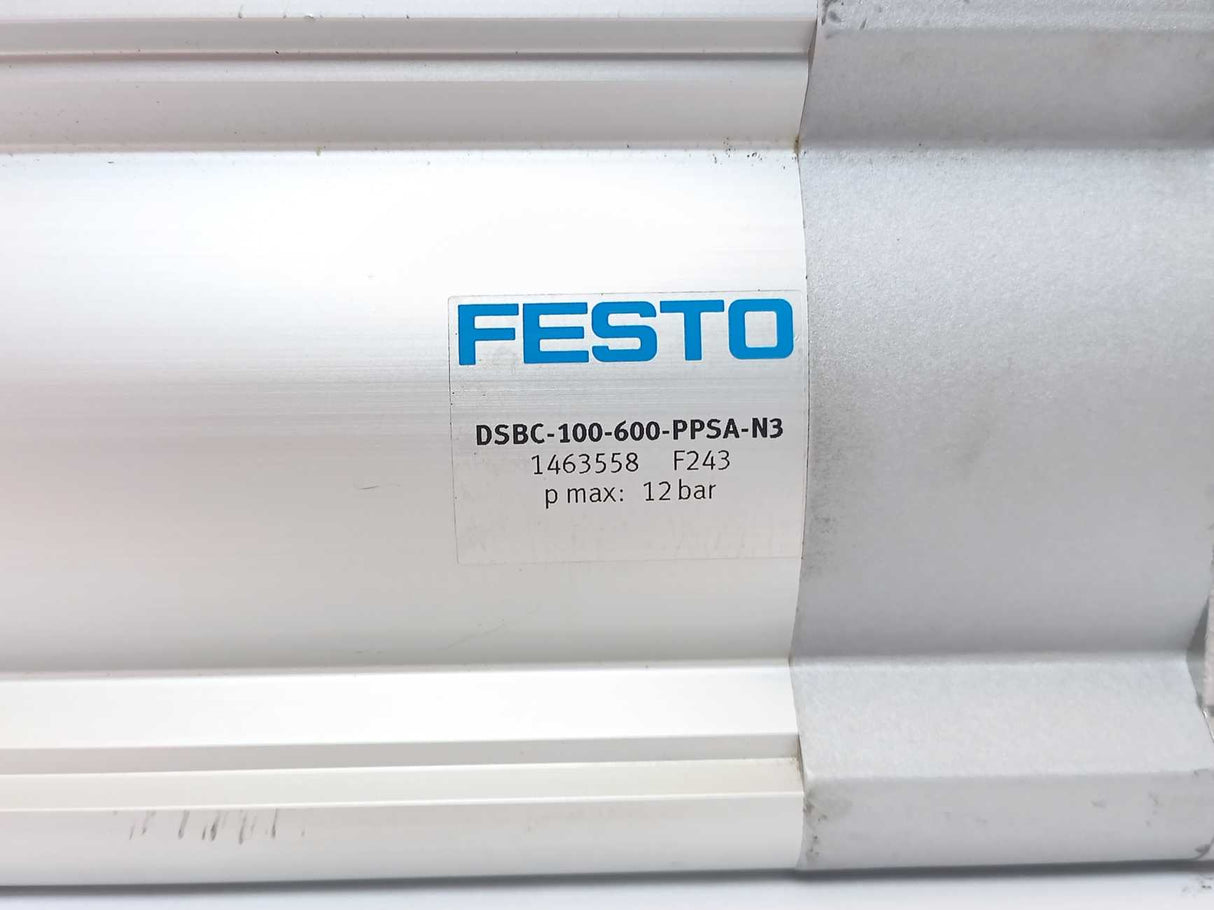 Festo 1463558 DSBC-100-600-PPSA-N3 ISO Cylinder 12 bar