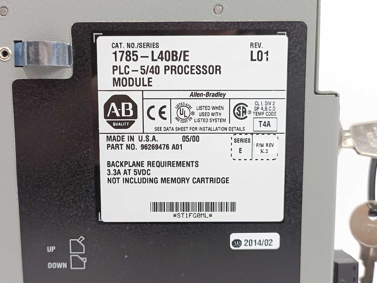 AB 1785-L40B/E PLC-5/40 Processor Module
