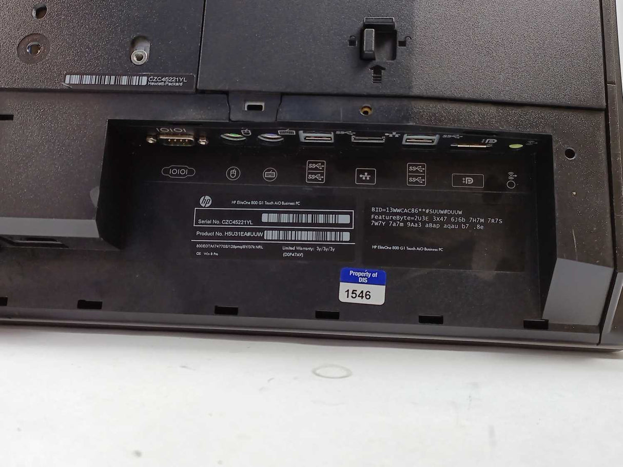HP TPC-W012 EliteOne 800 G1 Touch All-in-One PC 8GB RAM 128GB SSD