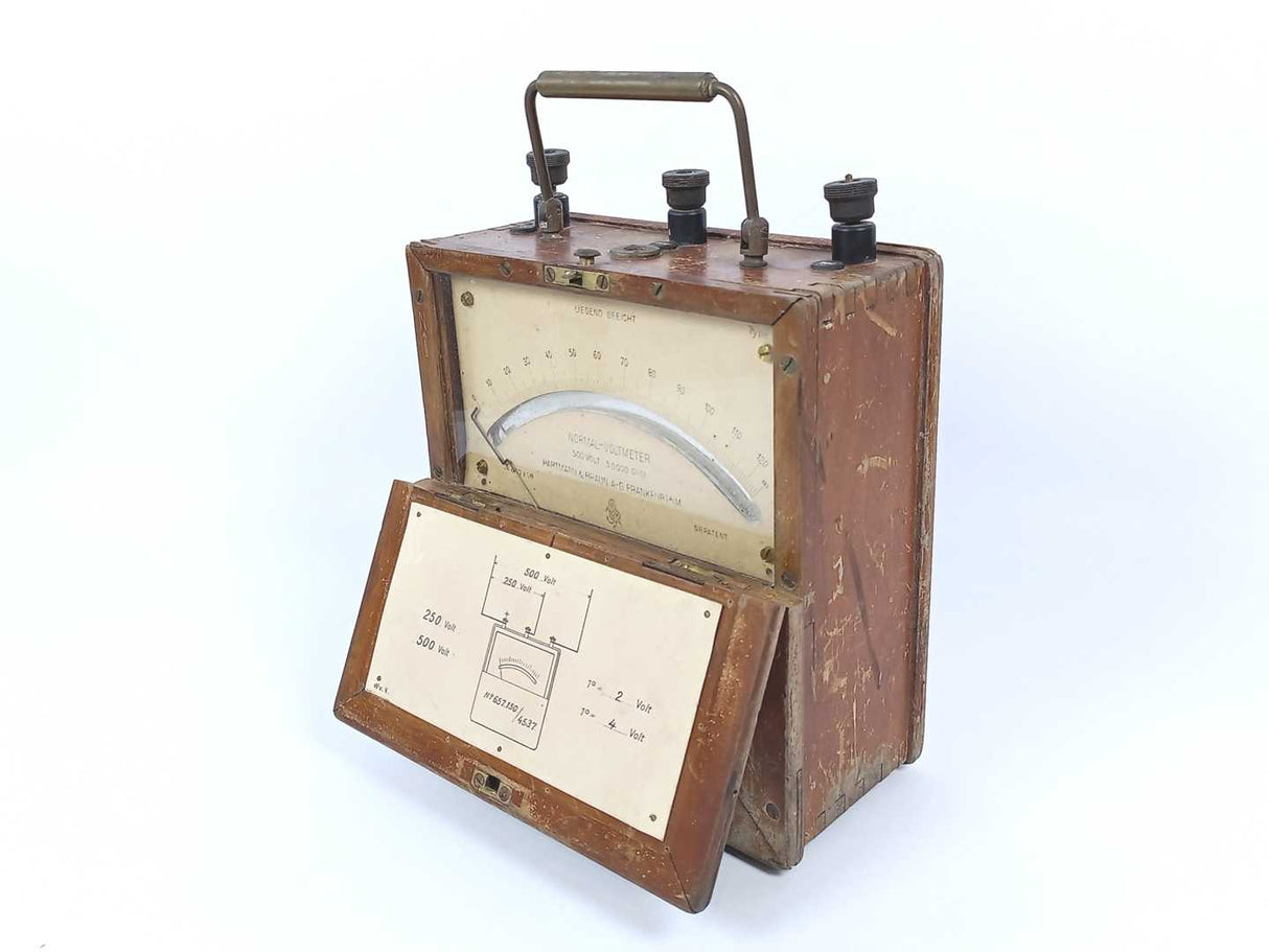 Hartmann & Braun 657150/4537 Vintage Dual Range Normal-Voltmeter 500/250V