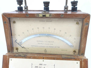 Hartmann & Braun 657150/4537 Vintage Dual Range Normal-Voltmeter 500/250V