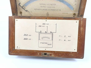 Hartmann & Braun 657150/4537 Vintage Dual Range Normal-Voltmeter 500/250V