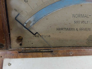 Hartmann & Braun 657150/4537 Vintage Dual Range Normal-Voltmeter 500/250V