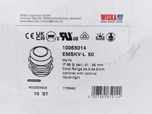 Wiska EMSKV-L 50 M50 Brass Cable Gland, 10 pcs. batch