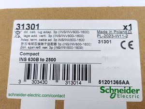Schneider Electric 31301 INS630b-1600 3P 3 vertical connection adaptors