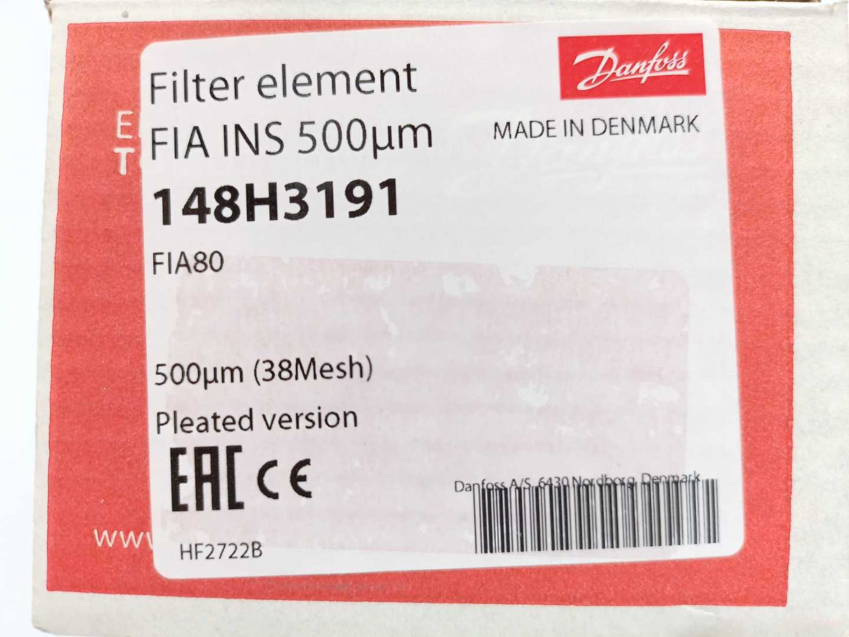 Danfoss 148H3191 Filter element FIA INS 500μm