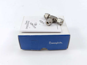 Swagelok M-400-3 Tube Fitting, Union Tee, 1/4 in. Batch of 7 pcs.