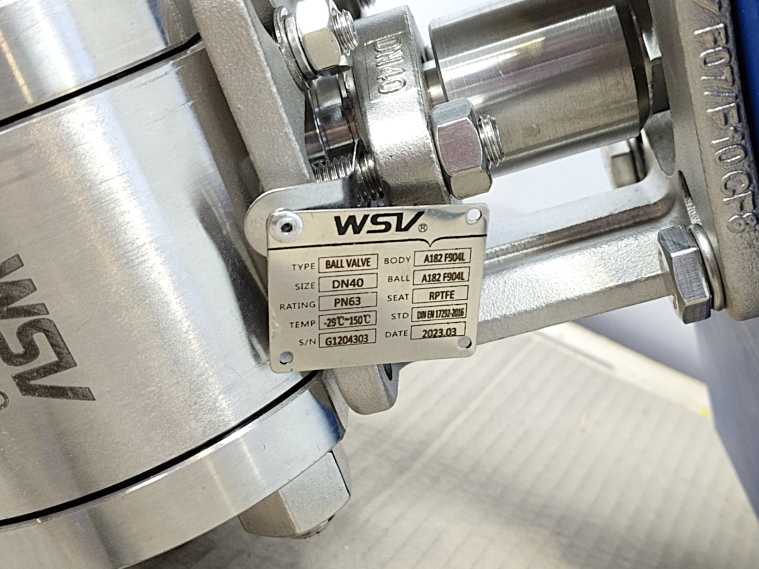 MODU SR-140 VENUS Pneumatic Acuator, W: A182 F904L Ball Valve