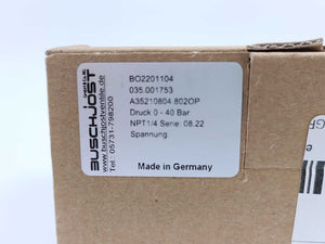 BUSCHJOST BO2201104 DN13 Oxygen shut-off Valve 035.001753