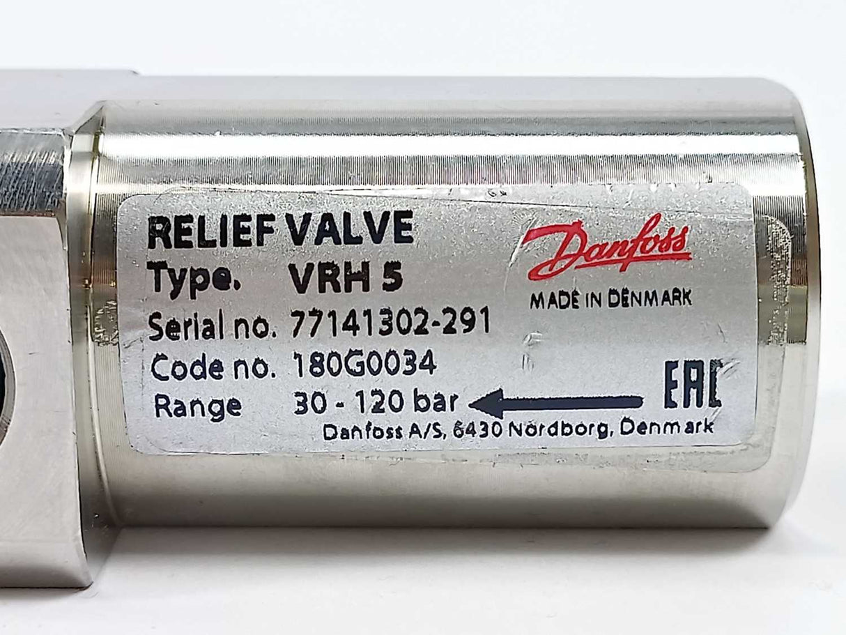 Danfoss 180G0034 Relief Valve VRH 5 CA 30-120 bar