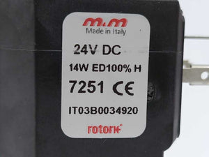 M&M International 7251 Solenoid Valve RD299DTA