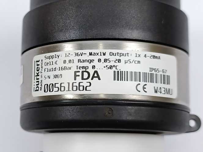 Burkert 00561662 8222 Conductivity Transmitter