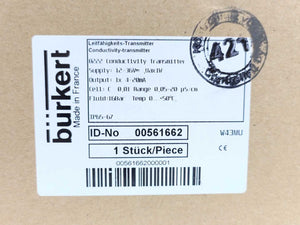 Burkert 00561662 8222 Conductivity Transmitter