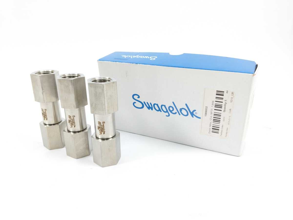Swagelok SS-8C4-1 Stainless Steel Poppet Check Valve 5 Pcs.