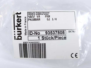 Burkert 93537808 Fitting For Analytic Sensor PN10BAR S022 VA FKM