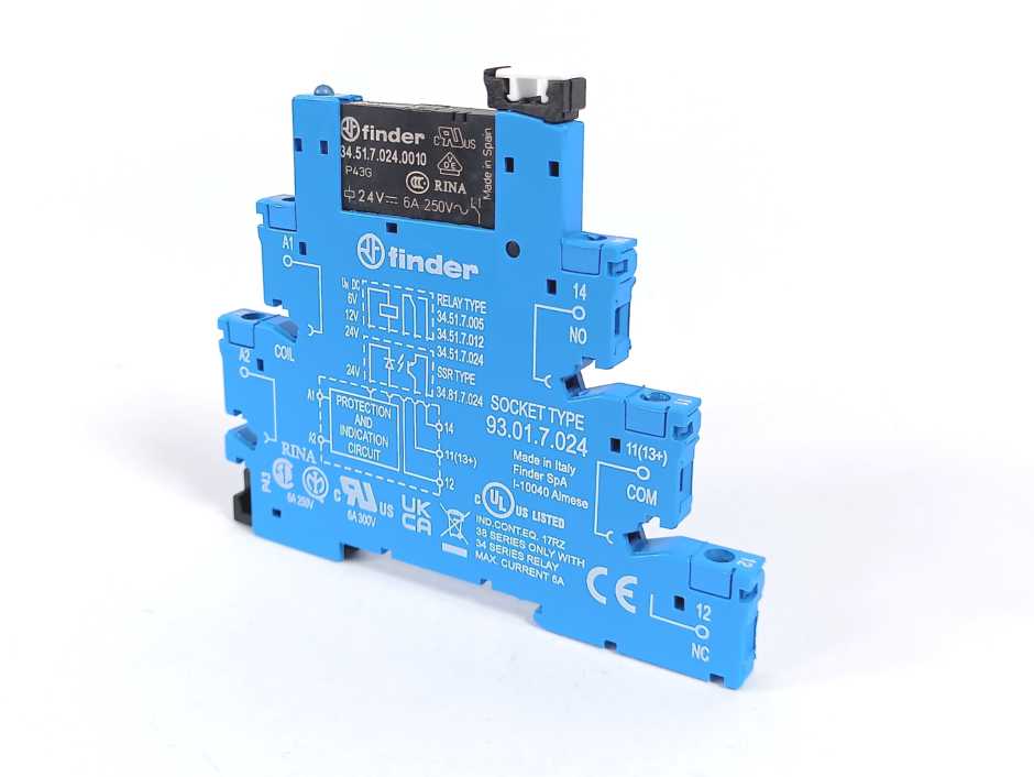Finder 38.51.7.024.0050 34.51.7.024.0010 Relay + 93.01.7.024 socket 10pcs