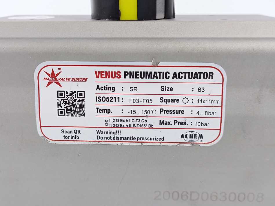 MODU SR-63 VENUS Pneumatic Acuator