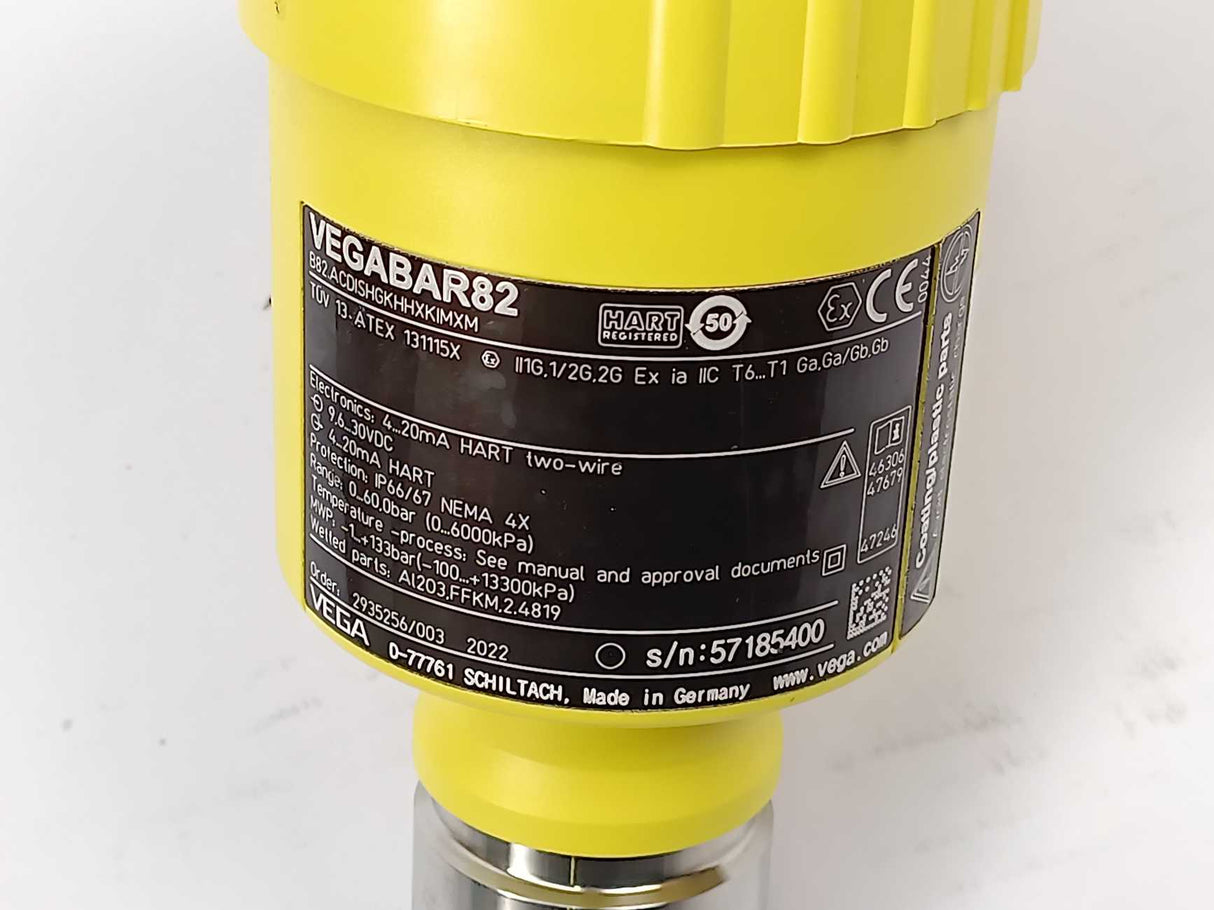 Vega VEGABAR 82 Pressure Transmitter