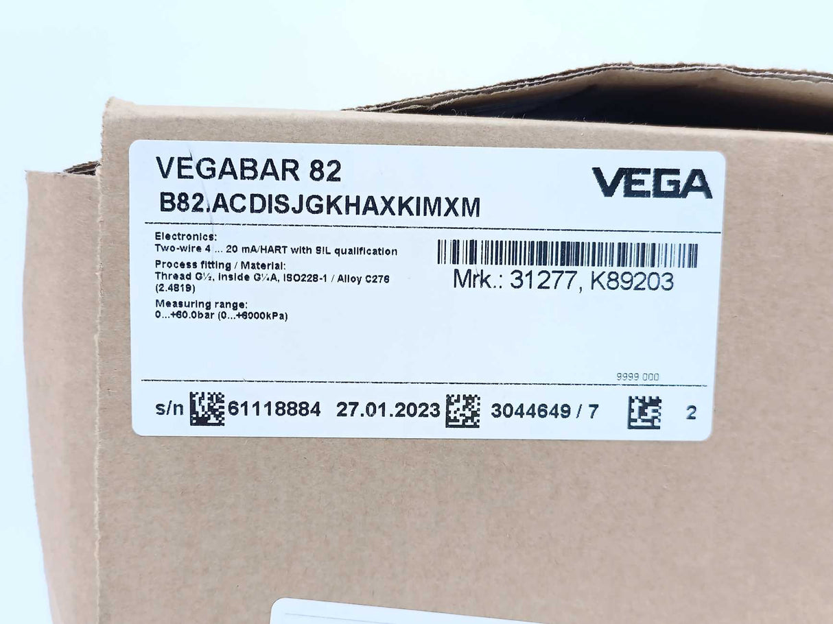 Vega VEGABAR 82 Pressure Transmitter