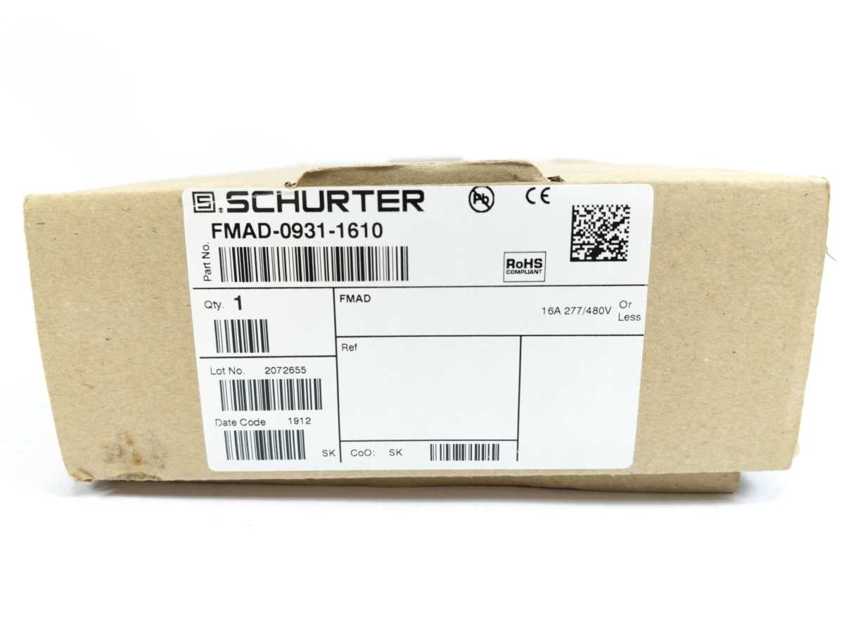Schurter FMAD-0931-1610 Line Filter 277V/480VAC