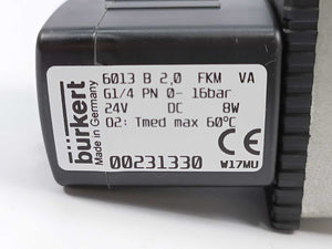 Bürkert 6013 B2,0 G1/4 0-16bar, 24VDC 00231330