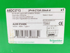 Schneider Electric A9DC3713 RCCB with Overcurrent Protection (RCBO)