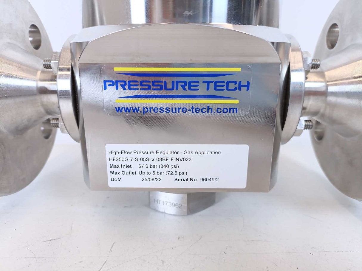 PRESSURE TECH HF250G-7-S-05S-V08BF-F-NV023 High Flow Pressure Regulator