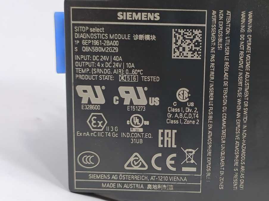Siemens 6EP1961-2BA00 SITOP Select Diagnostics Module 3PCS.