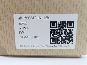 Hy-Lok AH-ZCOSTC16-12M O-ring Face Seal Fitting 5 Pcs. Box