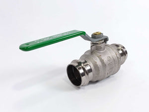 Fratelli Pettinaroli P100-042 Ball Valve 42mm - Green Lever, Press X