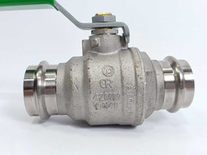 Fratelli Pettinaroli P100-042 Ball Valve 42mm - Green Lever, Press X
