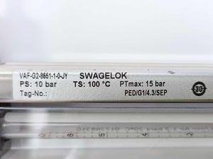 Swagelok VAF-G2-8651-1-0-JY Variable Area Flowmeters 10 Bar