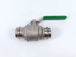 Fratelli Pettinaroli P100-042 Ball Valve 42mm - Green Lever, Press X