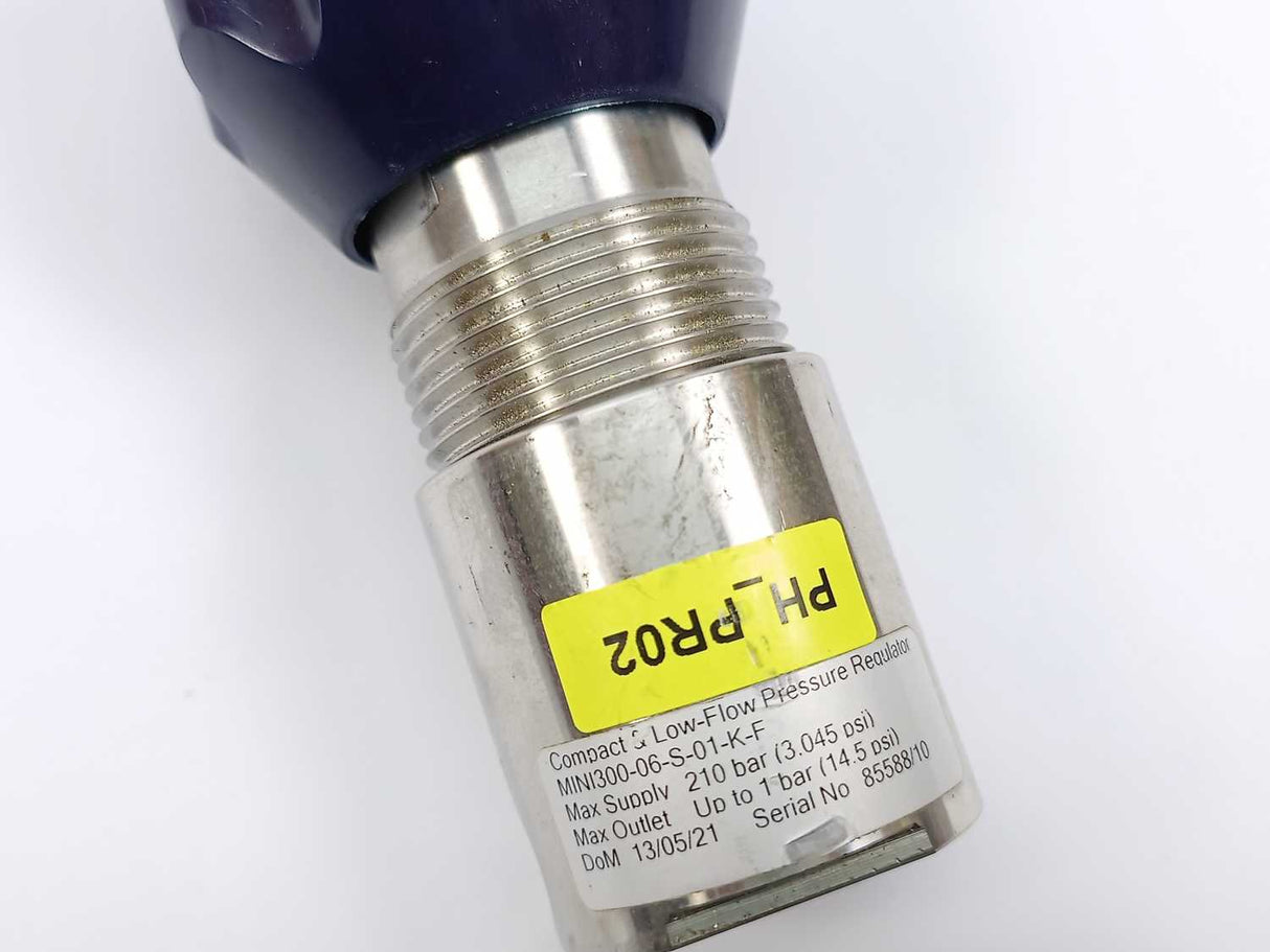PRESSURE TECH MINI300-06-S-01-K-F Piston-sensed Pressure Regulator