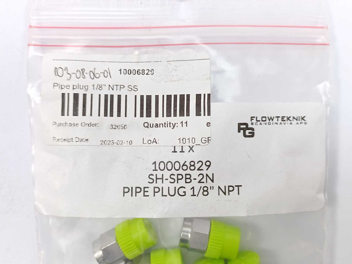 Hy-Lok H-SPB-2N Pipe pLug 1/8" NTP SS